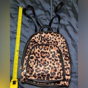 Leopard print backpack
